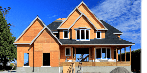 House in process of being built