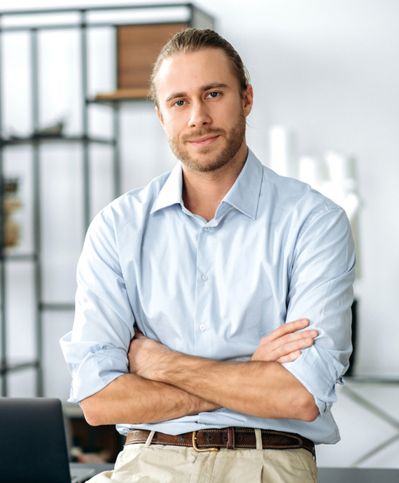 man with arms crossed