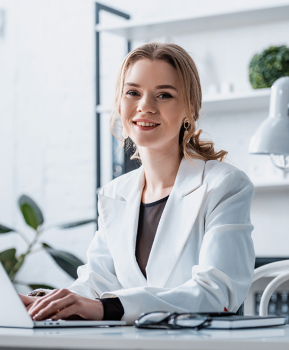 woman smiling at camera