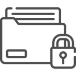 Wallet with a padlock icon, signaling a secure or locked wallet feature