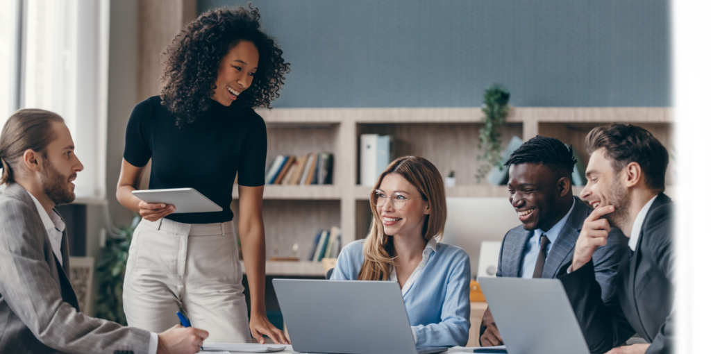 Group of professionals meeting